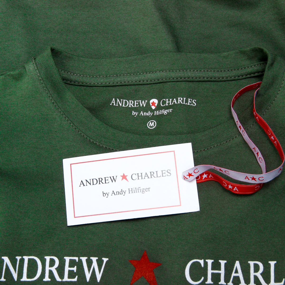 Camiseta Andrew Charles para mujer, manga corta, cuello redondo, verde TARANA