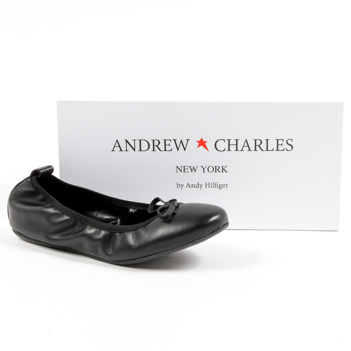 Andrew Charles Womens Soft Ballerina Black GWEN