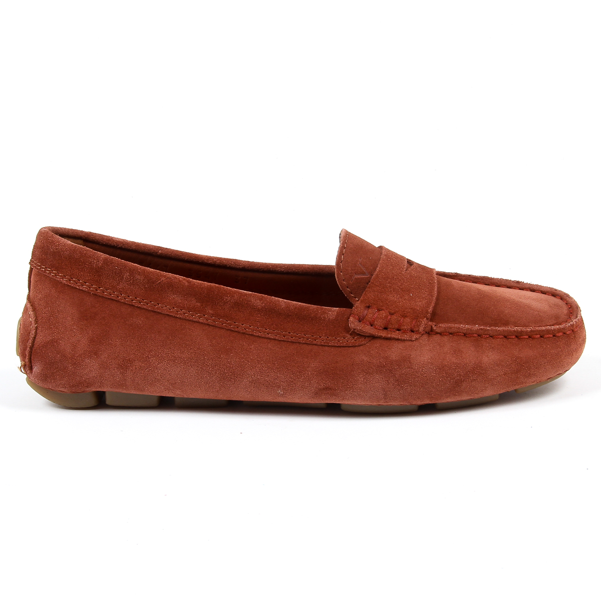 Mocasines V 1969 Italia para mujer, color rojo oscuro, AMALFI
