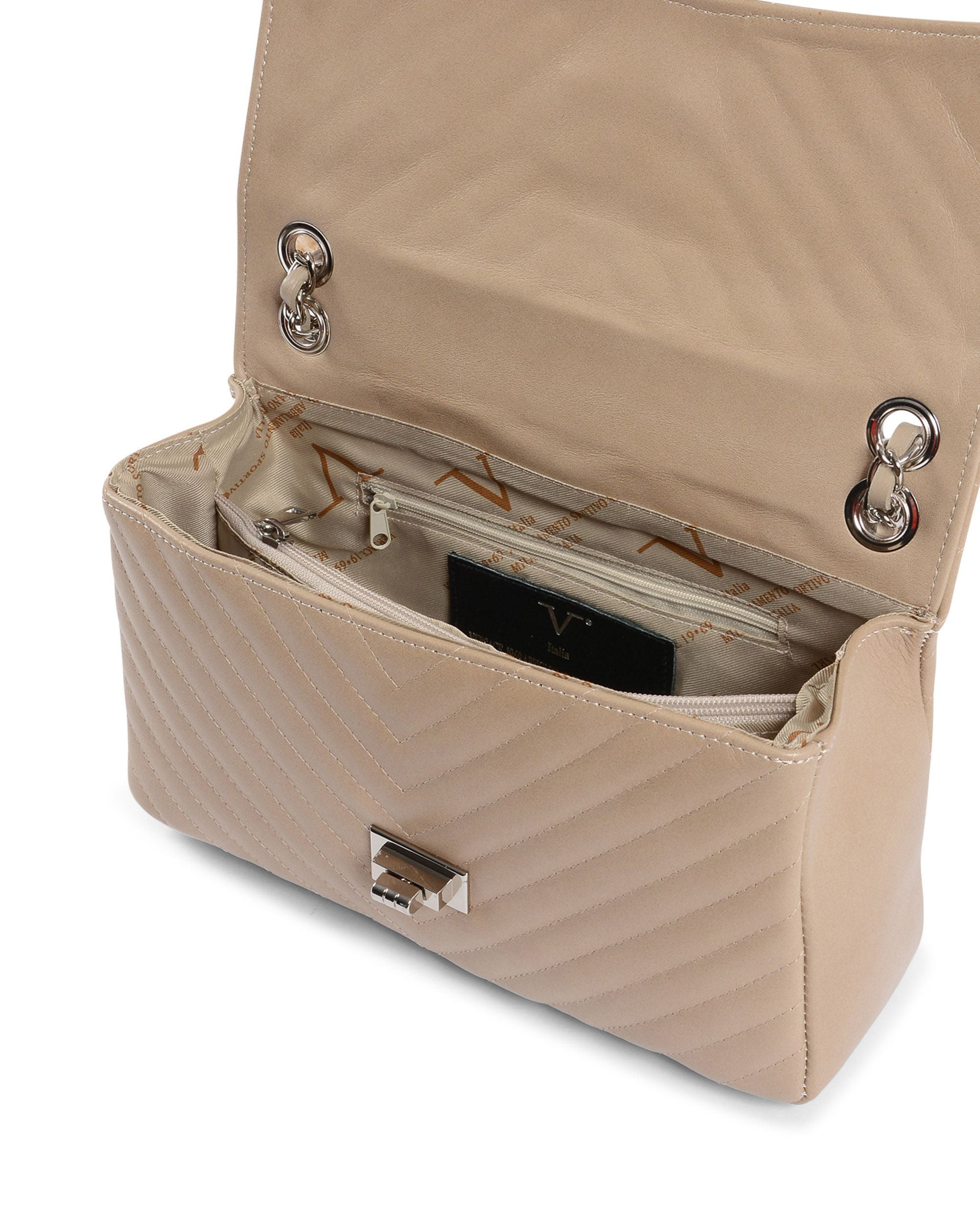 V Italia Womens Handbag Taupe V0116 SAUVAGE TAUPE