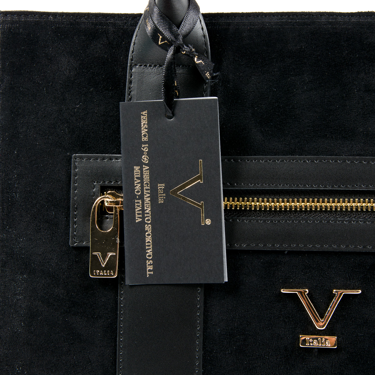 V 1969 Italia Womens Handbag Black CANVAS