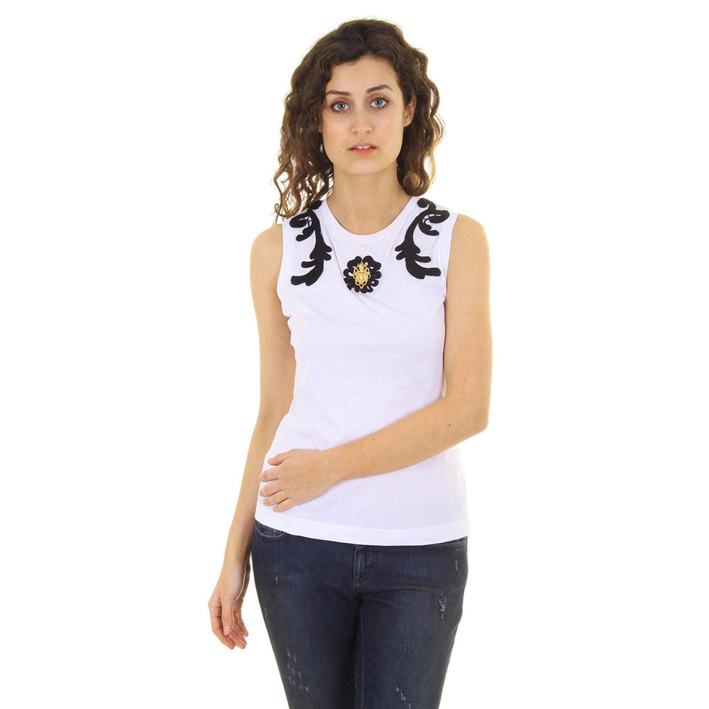 Camiseta sin mangas Dolce & Gabbana para mujer F8G66Z G7DQM W0800