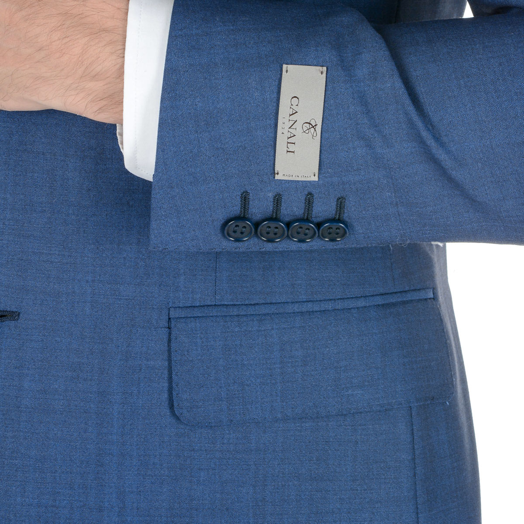 Canali Mens Suit Long Sleeves Blue