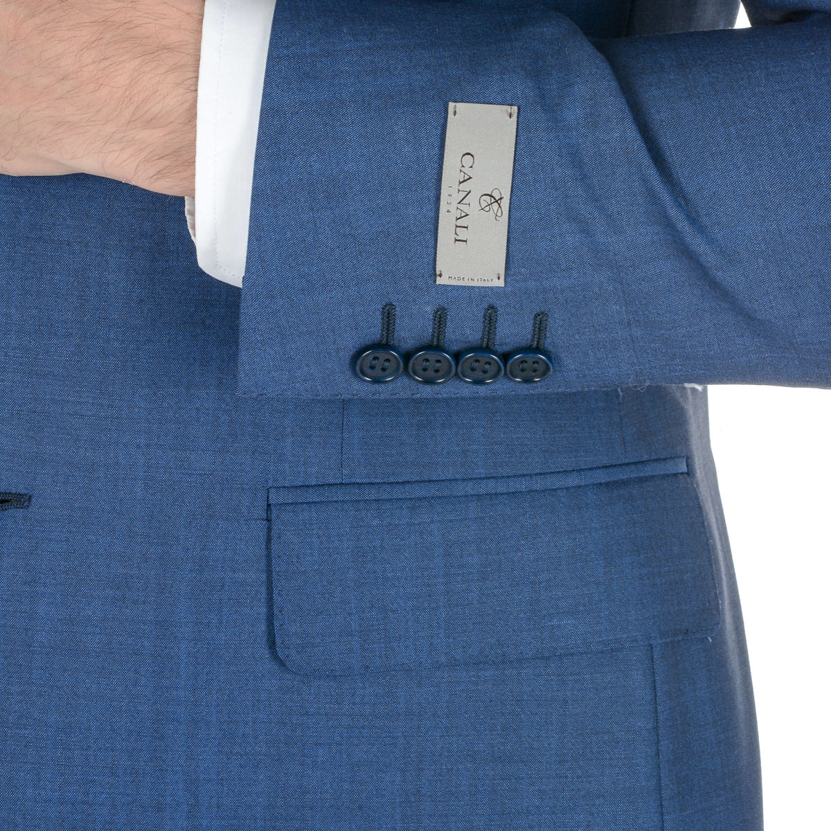 Canali Mens Suit Long Sleeves Blue