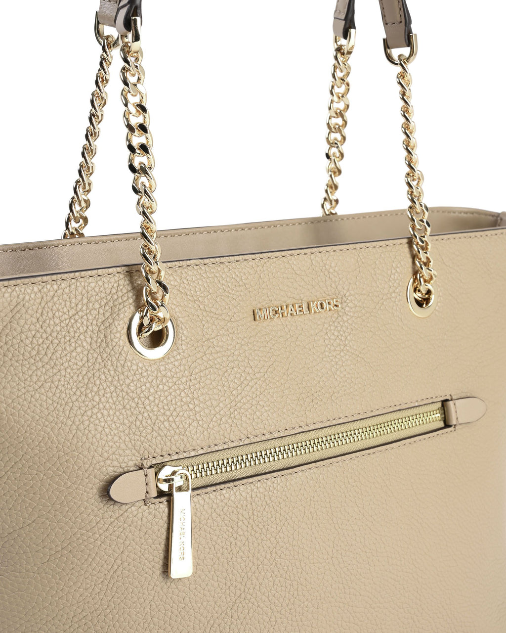 Michael Kors Bolso tote mediano con cadena y cremallera delantera 35F2GTTT2L CAMEL