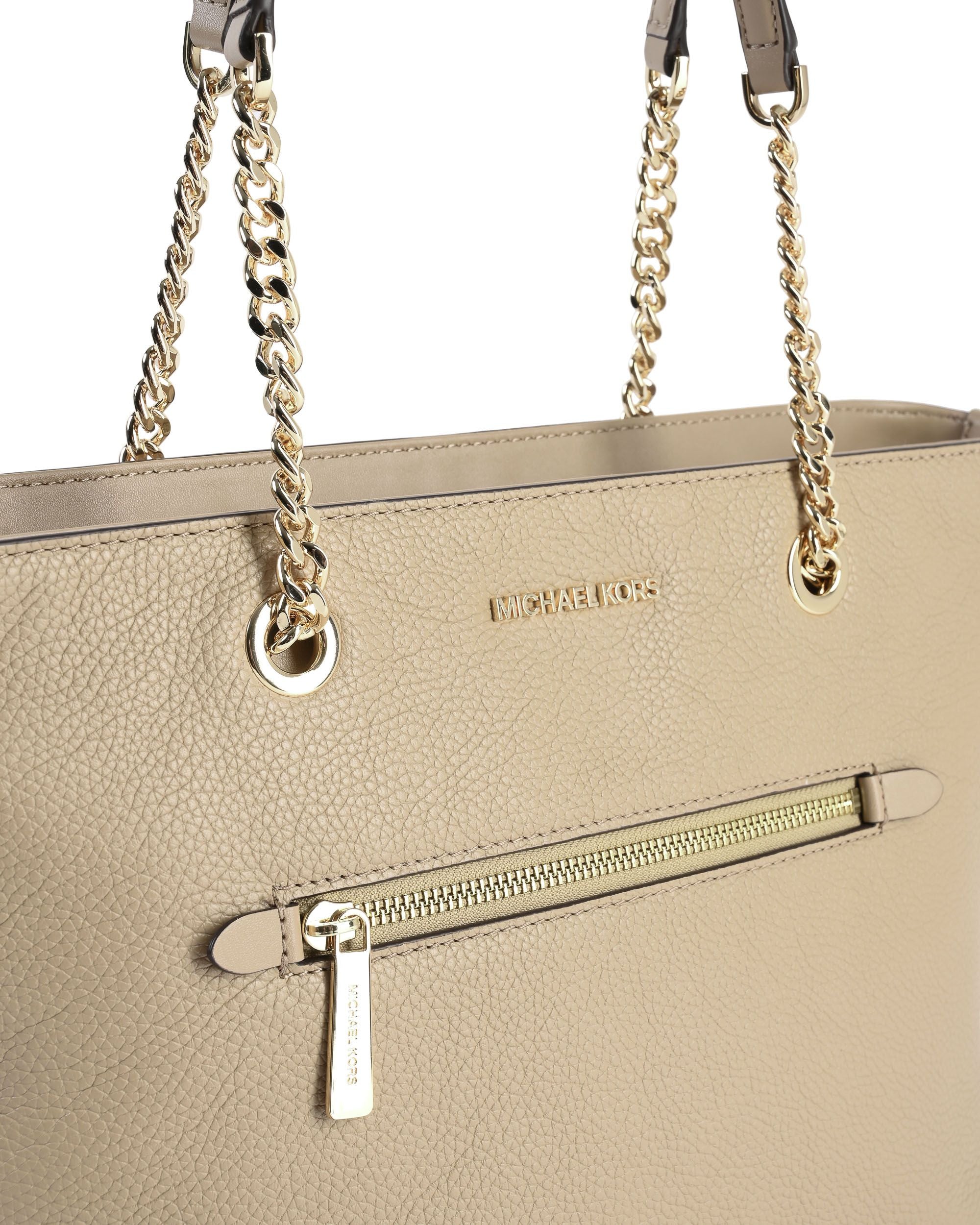 Michael Kors Bolso tote mediano con cadena y cremallera delantera 35F2GTTT2L CAMEL