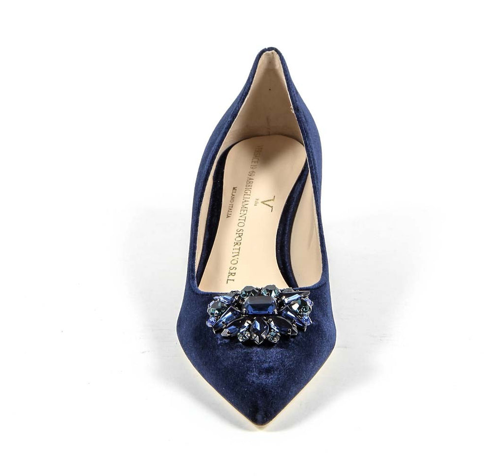 Zapatos de salón para mujer V 1969 Italia 3109244 VELLUTO BLU ROYAL