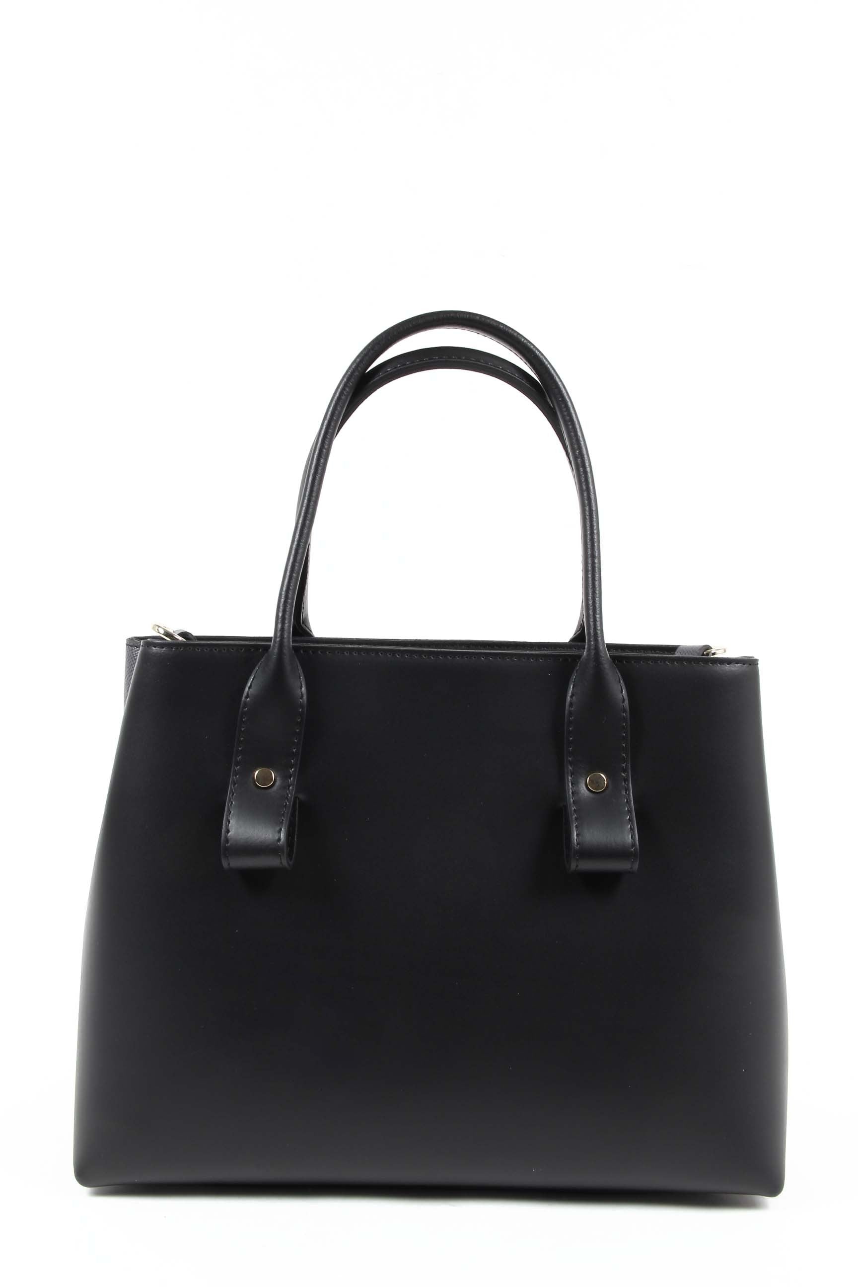 Bolso de Mujer V 1969 Italia H491-52 RUGA-ARUBA NERO-GRIGIO