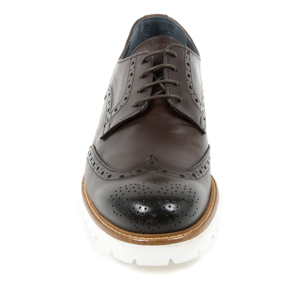 Andrew Charles - Zapatos brogue para hombre, color marrón oscuro, EDWIN