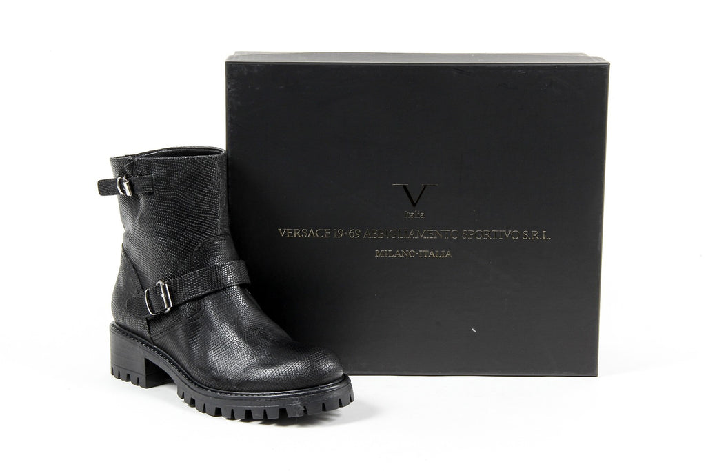 Bota corta Mujer V 1969 Italia B1441 VITELLO STAMPATO NERO