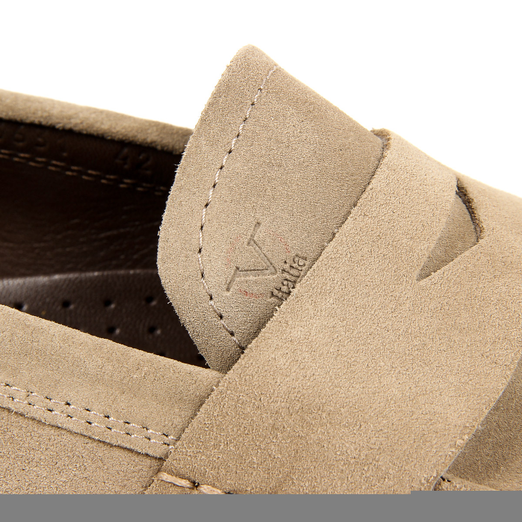 Mocasín para hombre V 1969 Italia Beige LEONARDO