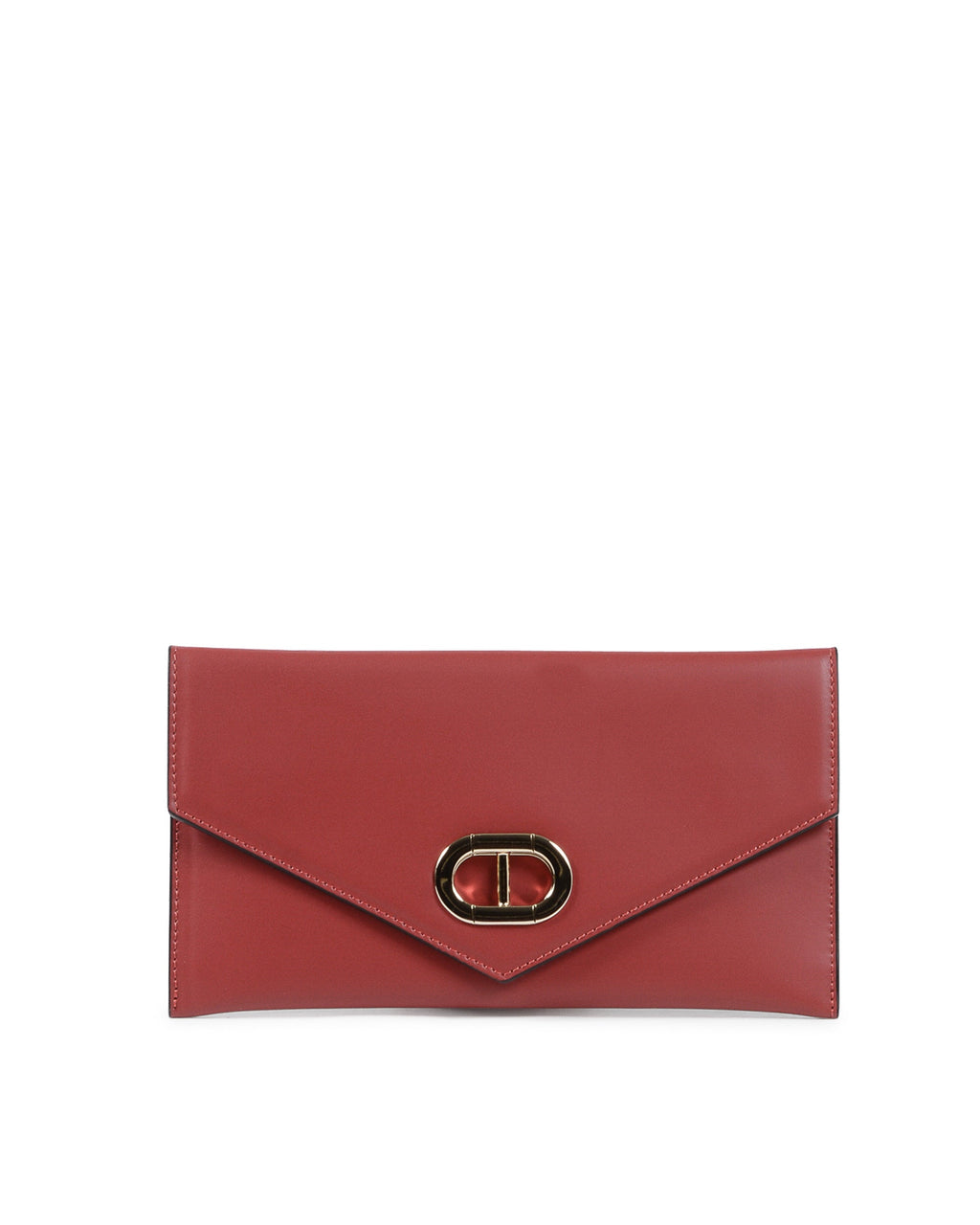 Cartera de piel tipo sobre - Rubí
