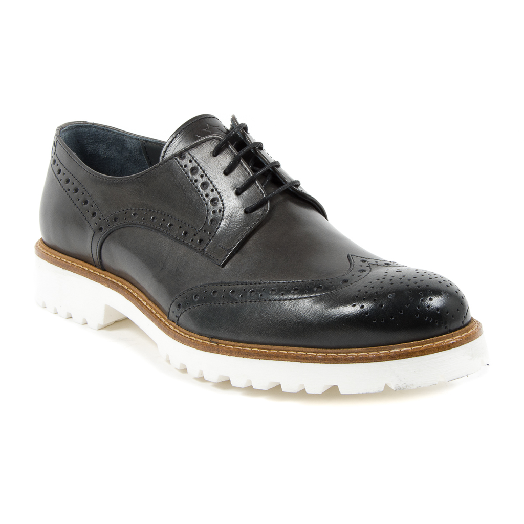 Andrew Charles - Zapatos brogue para hombre, color gris oscuro, EDWIN