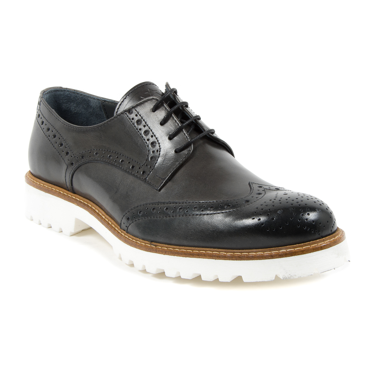 Andrew Charles - Zapatos brogue para hombre, color gris oscuro, EDWIN