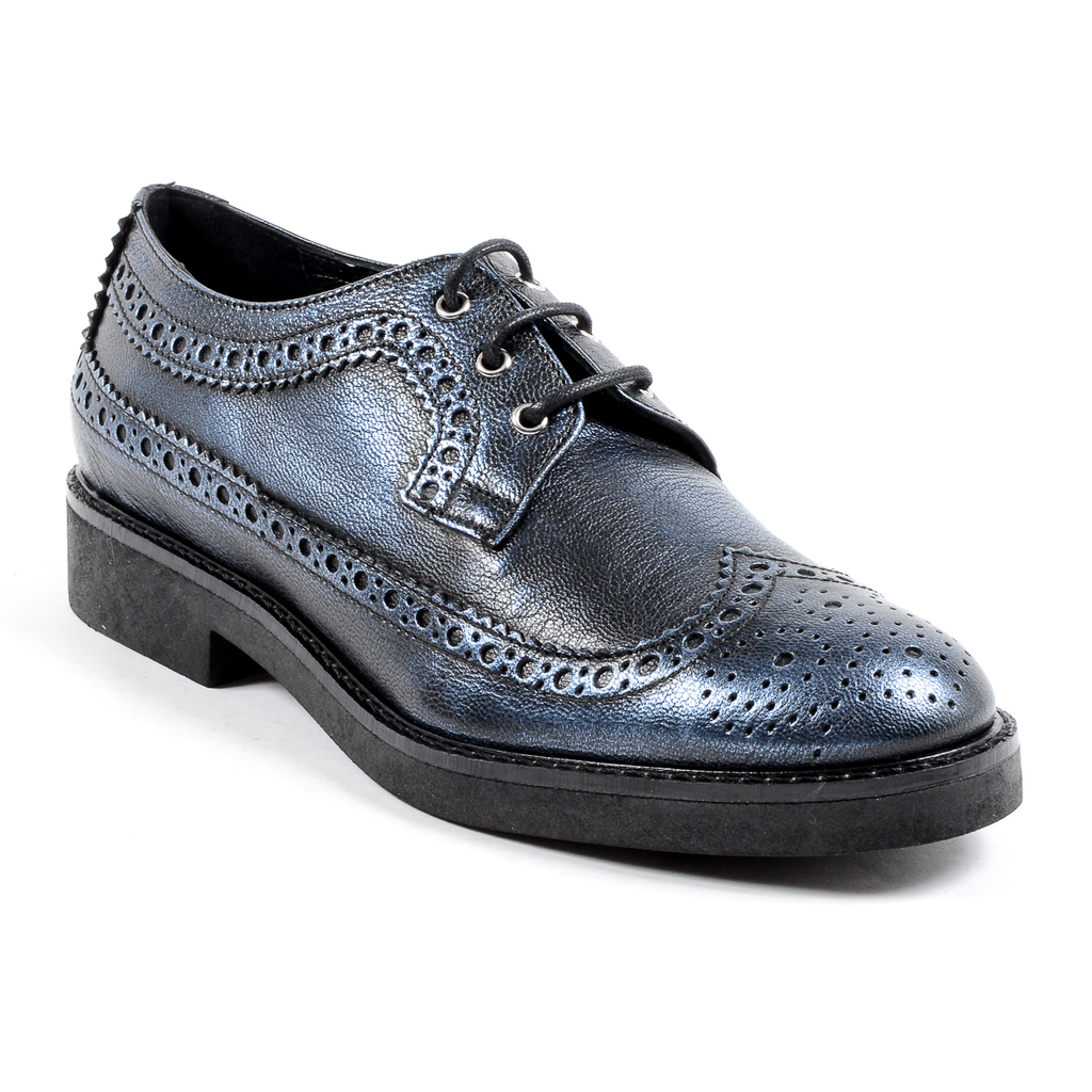 V 1969 Italia Zapato Brogue para Mujer Azul TRENTO