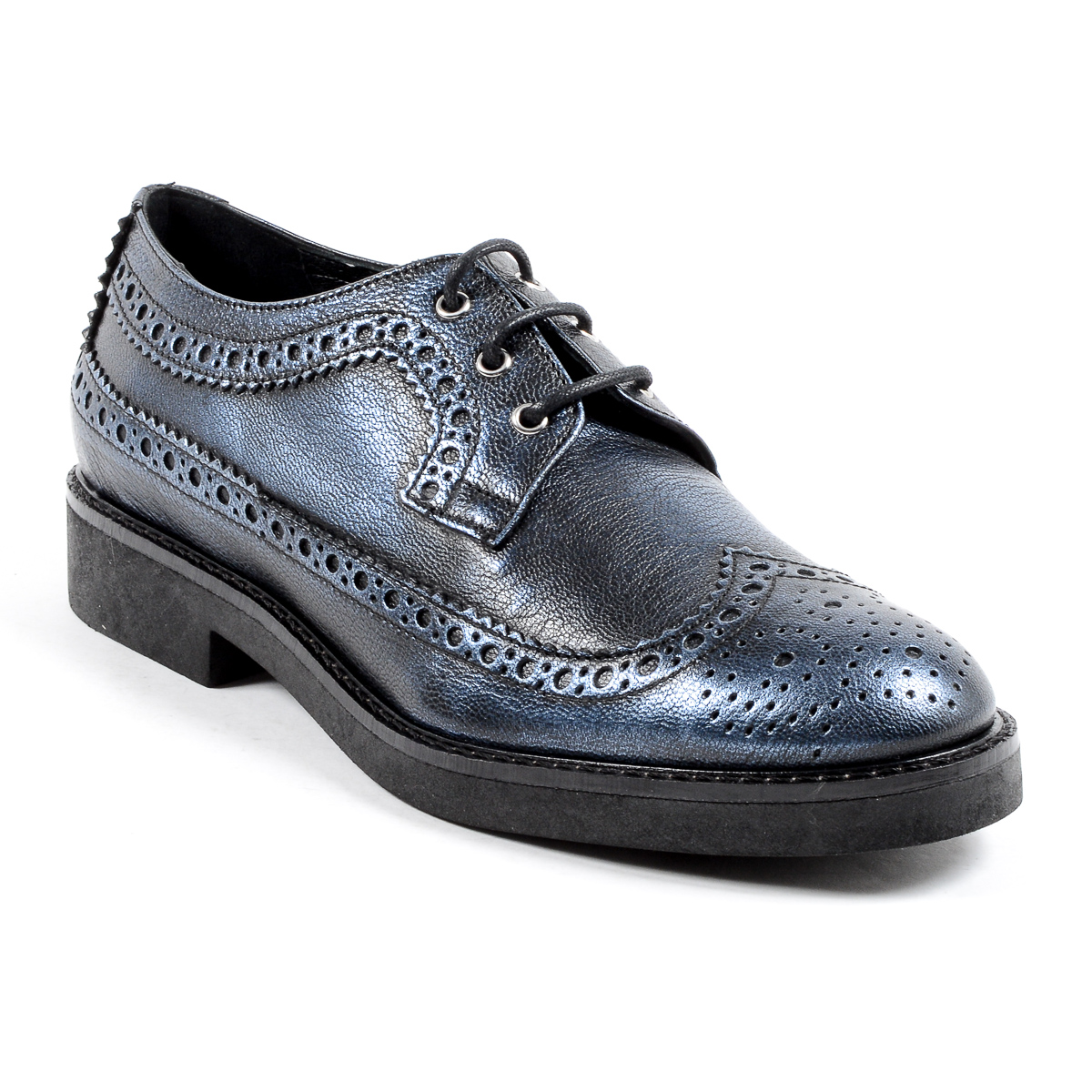V 1969 Italia Zapato Brogue para Mujer Azul TRENTO