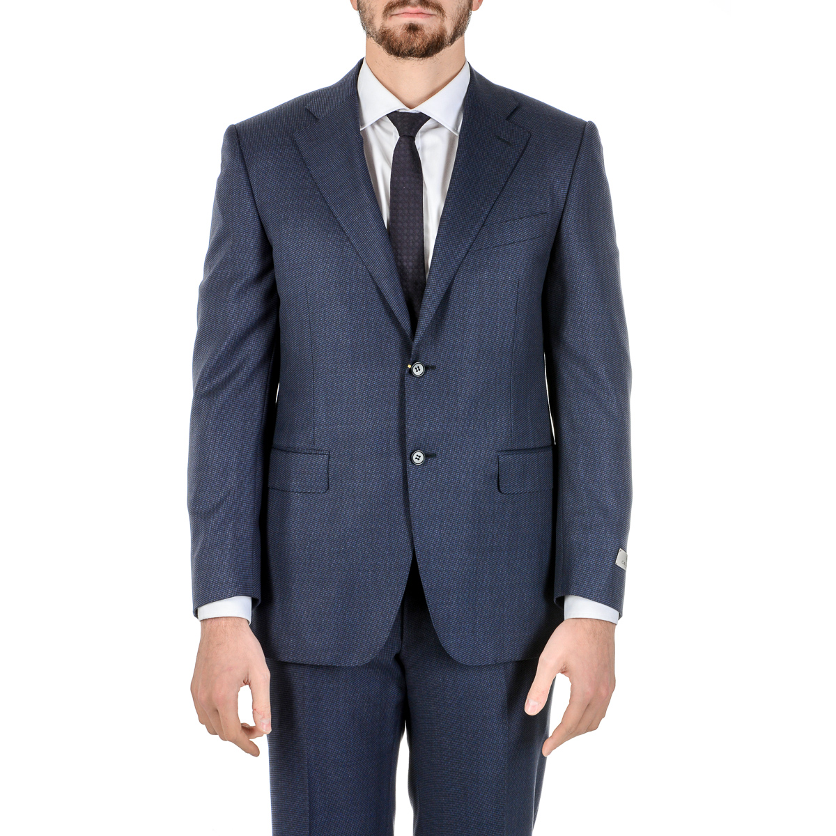 Canali Mens Suit Long Sleeves Blue