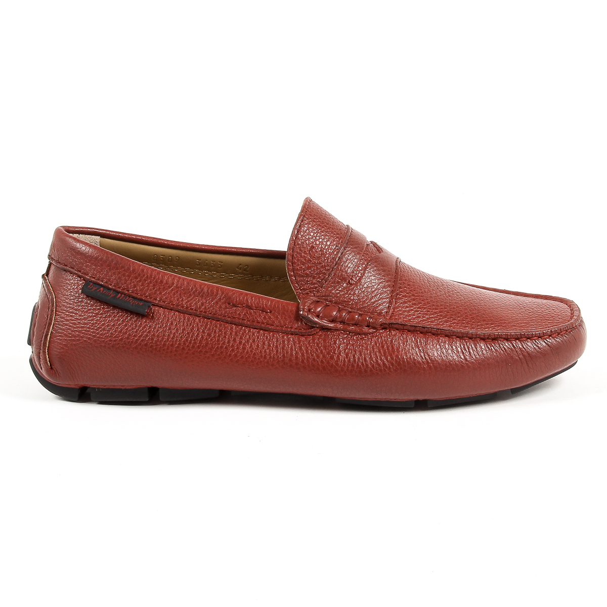 Mocasín Andrew Charles para hombre, color rojo oscuro, JACKSON