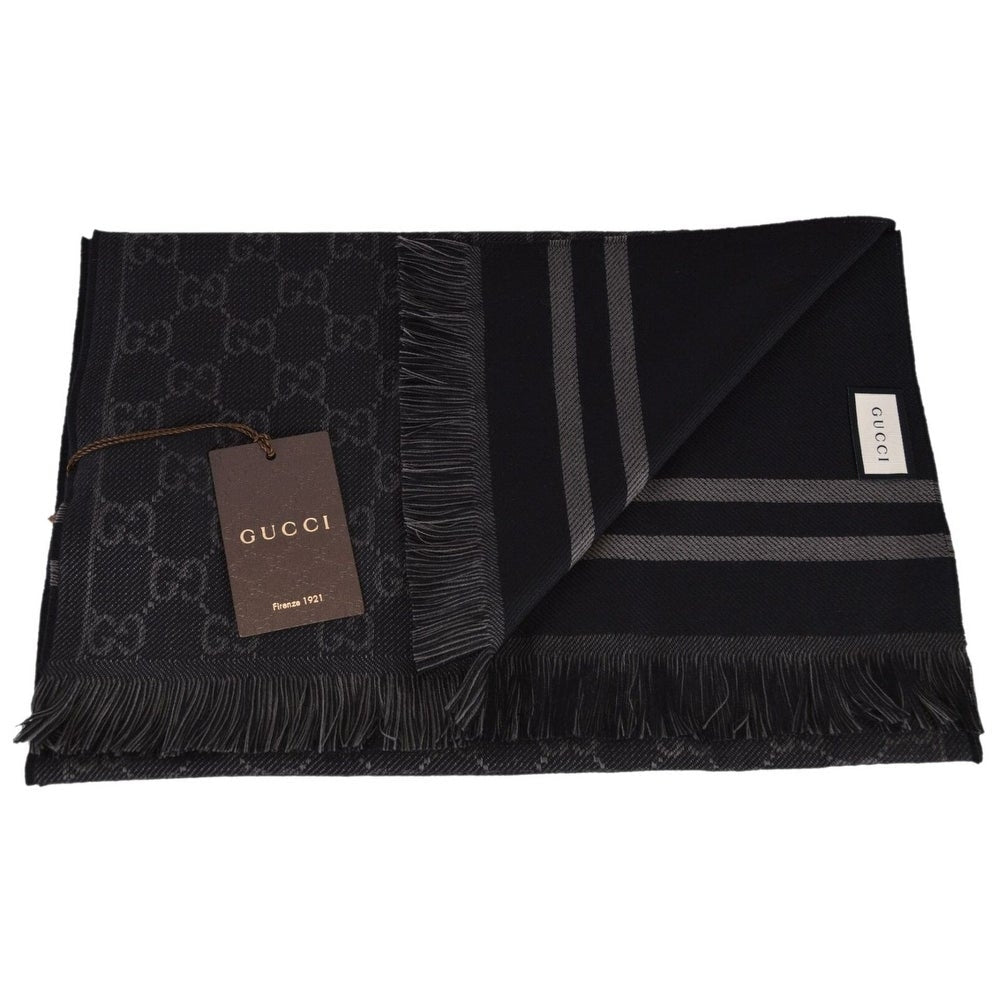 Bufanda Gucci para hombre 33x180 negra