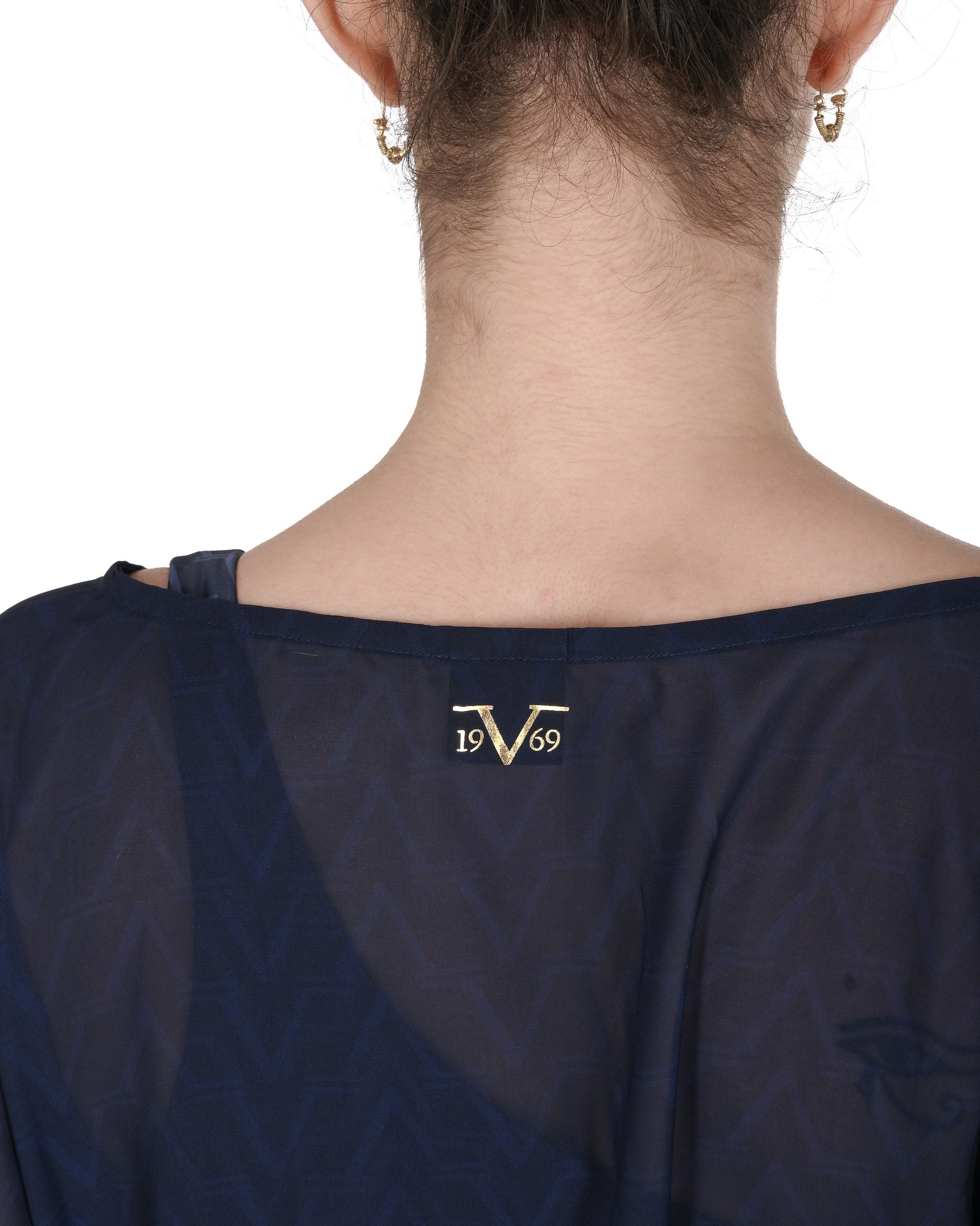 19V69 Italia Womens Swimwear Chiffon Caftan VSC1WCU03 NAVY