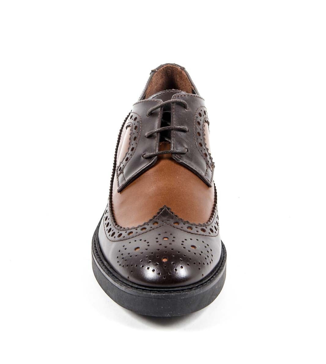 Zapato brogue para mujer V 1969 Italia B1670 VITELLO T. MORO COCCO