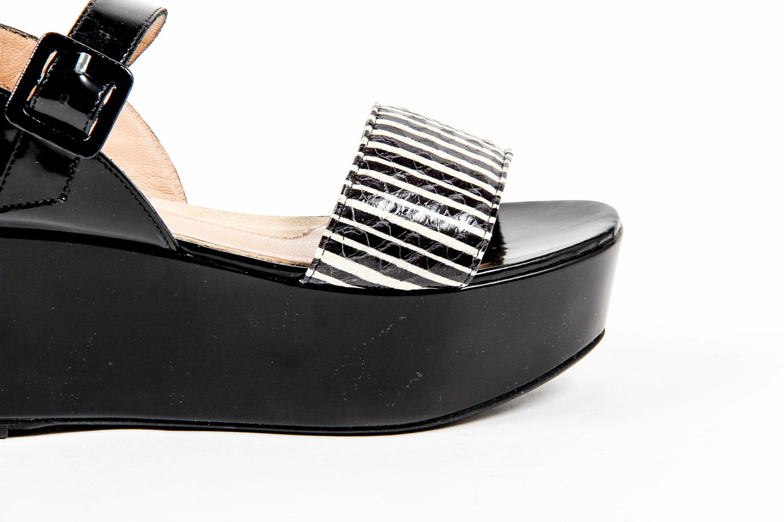 Robert Clergerie Paris Sandalia de plataforma para mujer FRAKS RAY JAZZ NOIR DBL PDR
