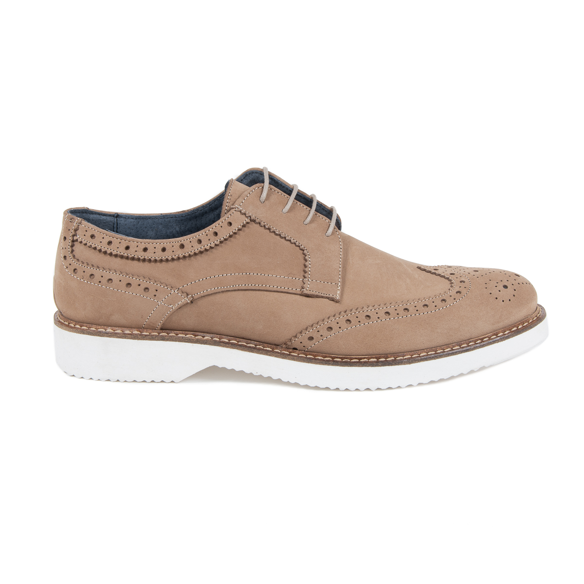 Zapato brogue para hombre V 1969 Italia Marrón HARRY 5141 NABUK VAR 3