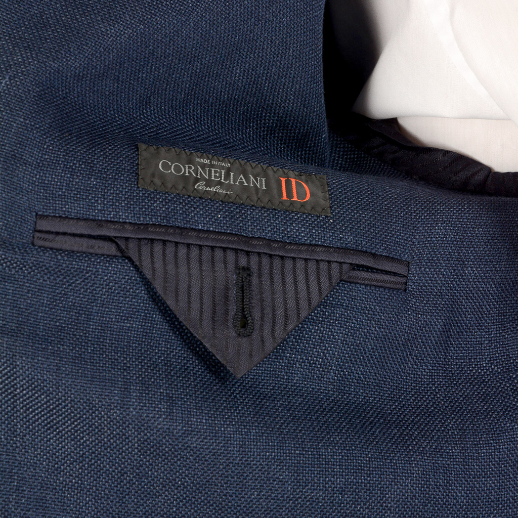Corneliani Mens Jacket Long Sleeves Dark Blue