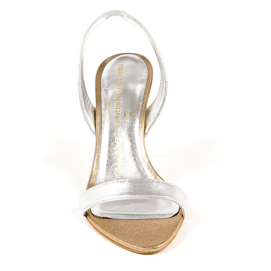 V 1969 Italia Sandalia de tira al tobillo para mujer Plata ELEONOR