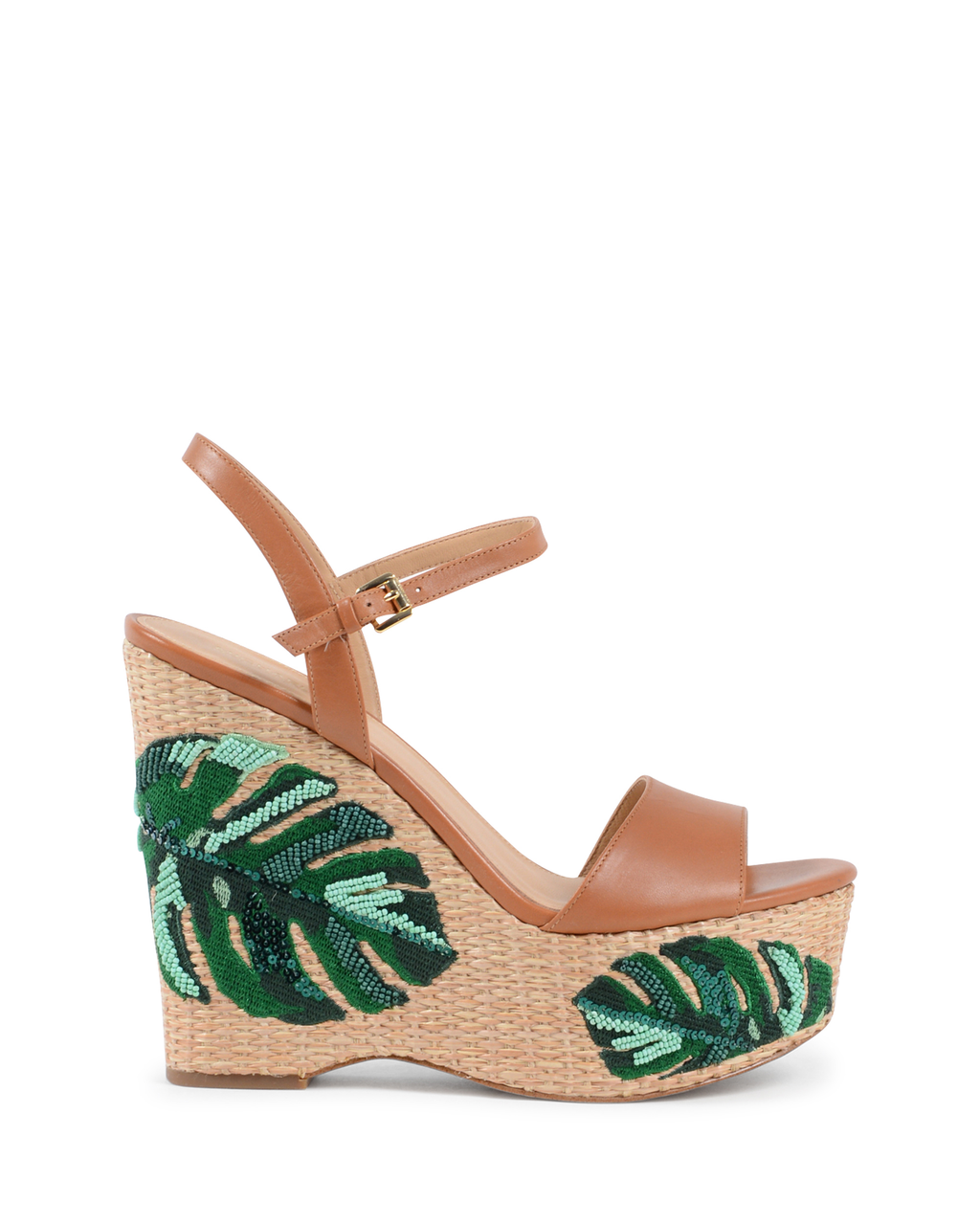 Sandalia de cuña para mujer Michael Kors marrón FISHER