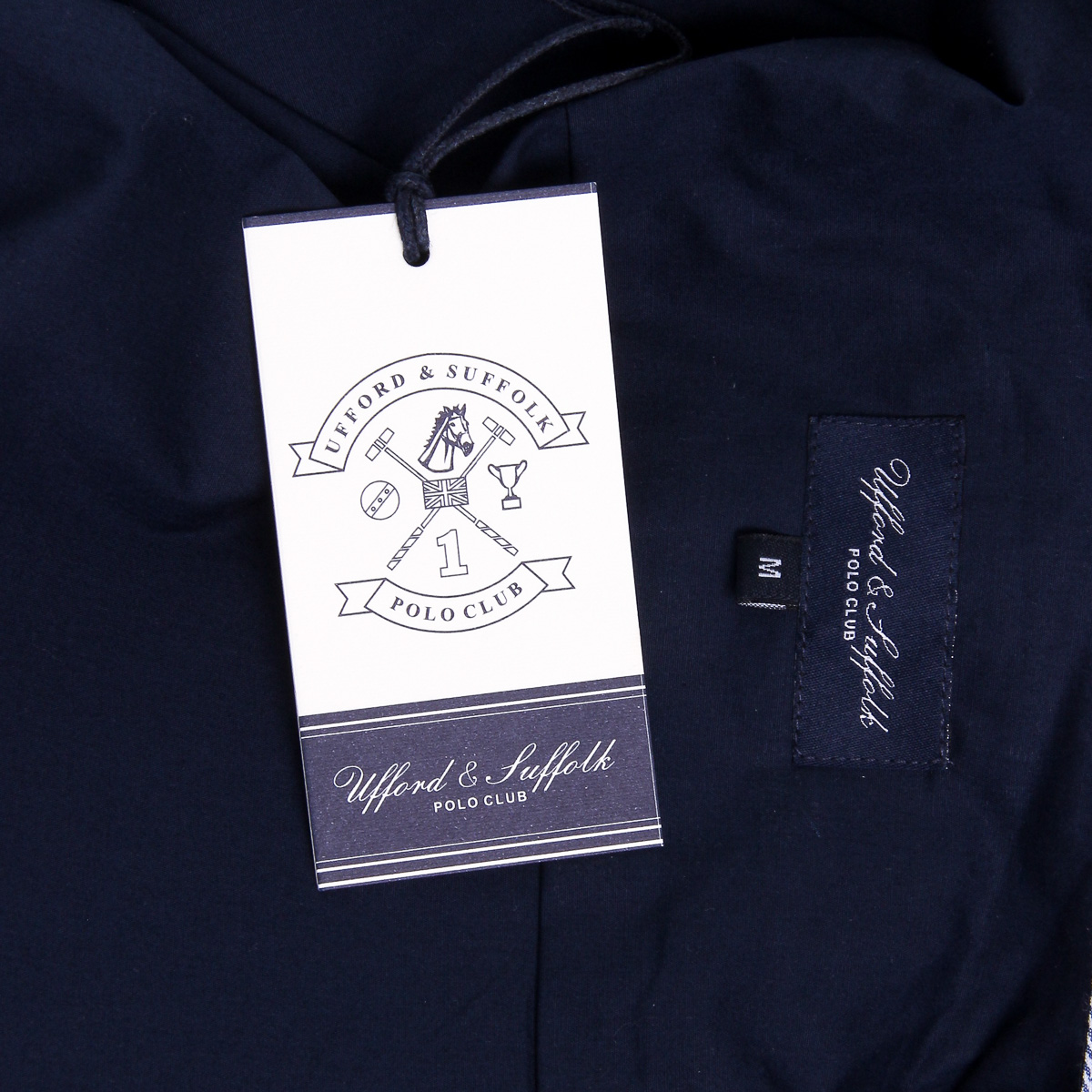 Camisa de manga larga para hombre del Ufford & Suffolk Polo Club US010 AZUL MARINO