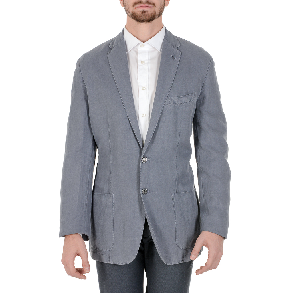 Corneliani Mens Jacket Long Sleeves Light Blue