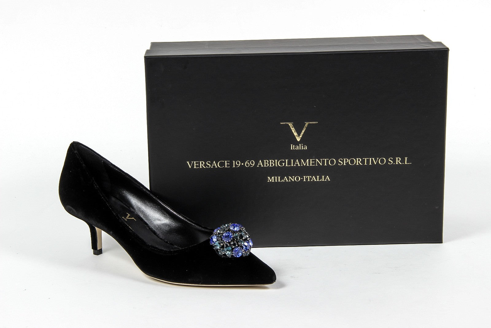 Zapatos de salón para mujer V 1969 Italia 3106153 VELLUTO NERO