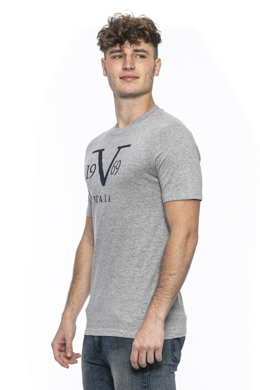 19V69 Italia Camiseta para hombre Gris RAYAN GREY