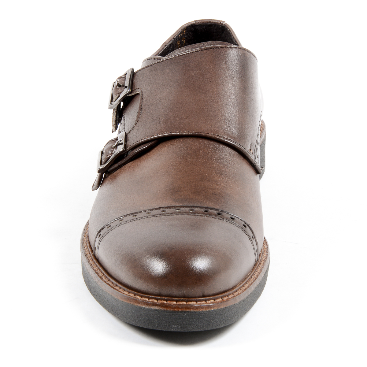 Andrew Charles Mens Monk Strap Shoe Brown KURT