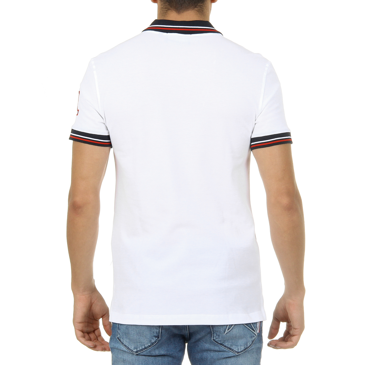 Polo Ufford & Suffolk Polo Club para hombre, manga corta, blanco, APACHE