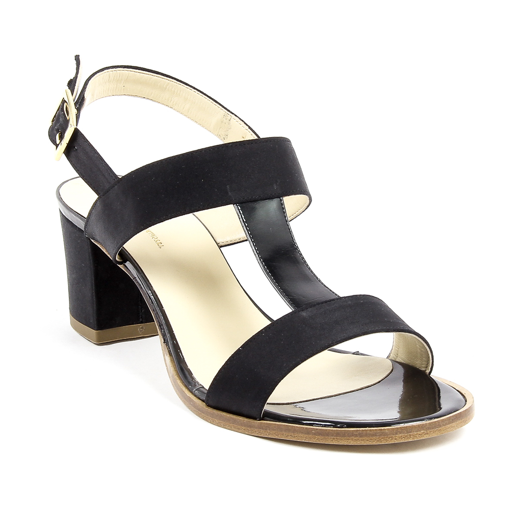 Sandalia V 1969 Italia para mujer, color negro, PERLA