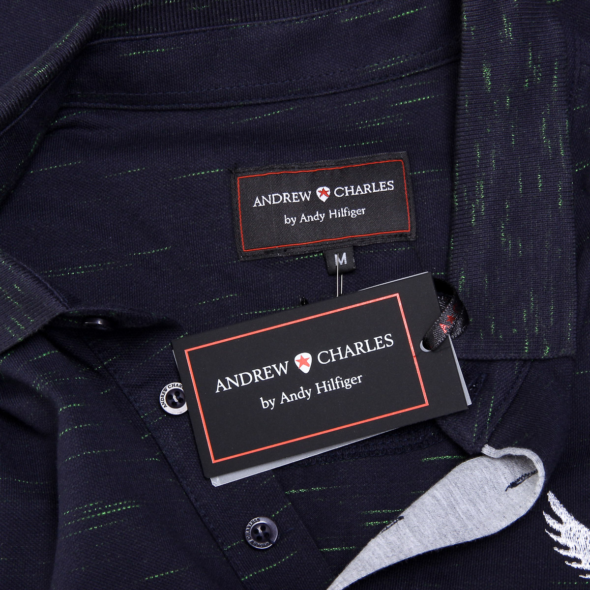 Andrew Charles Mens Polo Short Sleeves Dark Blue THOMAS