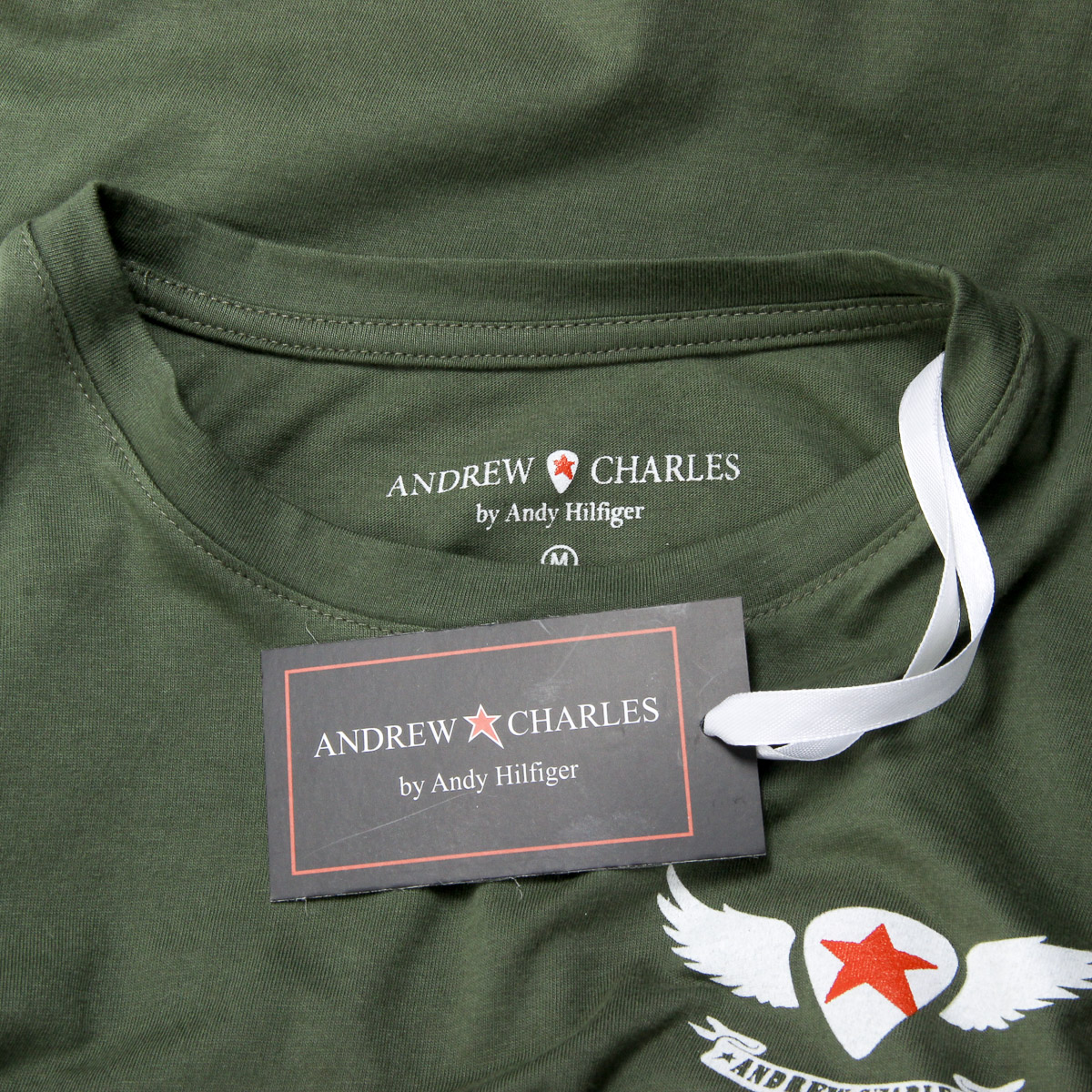 Camiseta Andrew Charles para hombre, manga corta, cuello redondo, verde, KEITA
