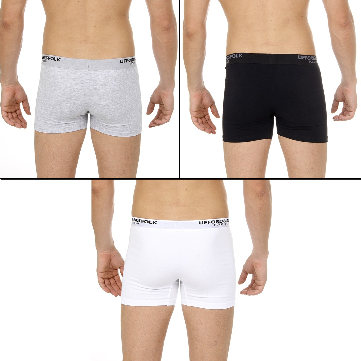 Pack de tres calzoncillos tipo bóxer para hombre del Ufford & Suffolk Polo Club US300