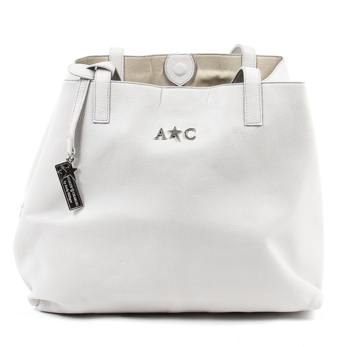 Bolso de mano para mujer Andrew Charles gris claro RACHEL