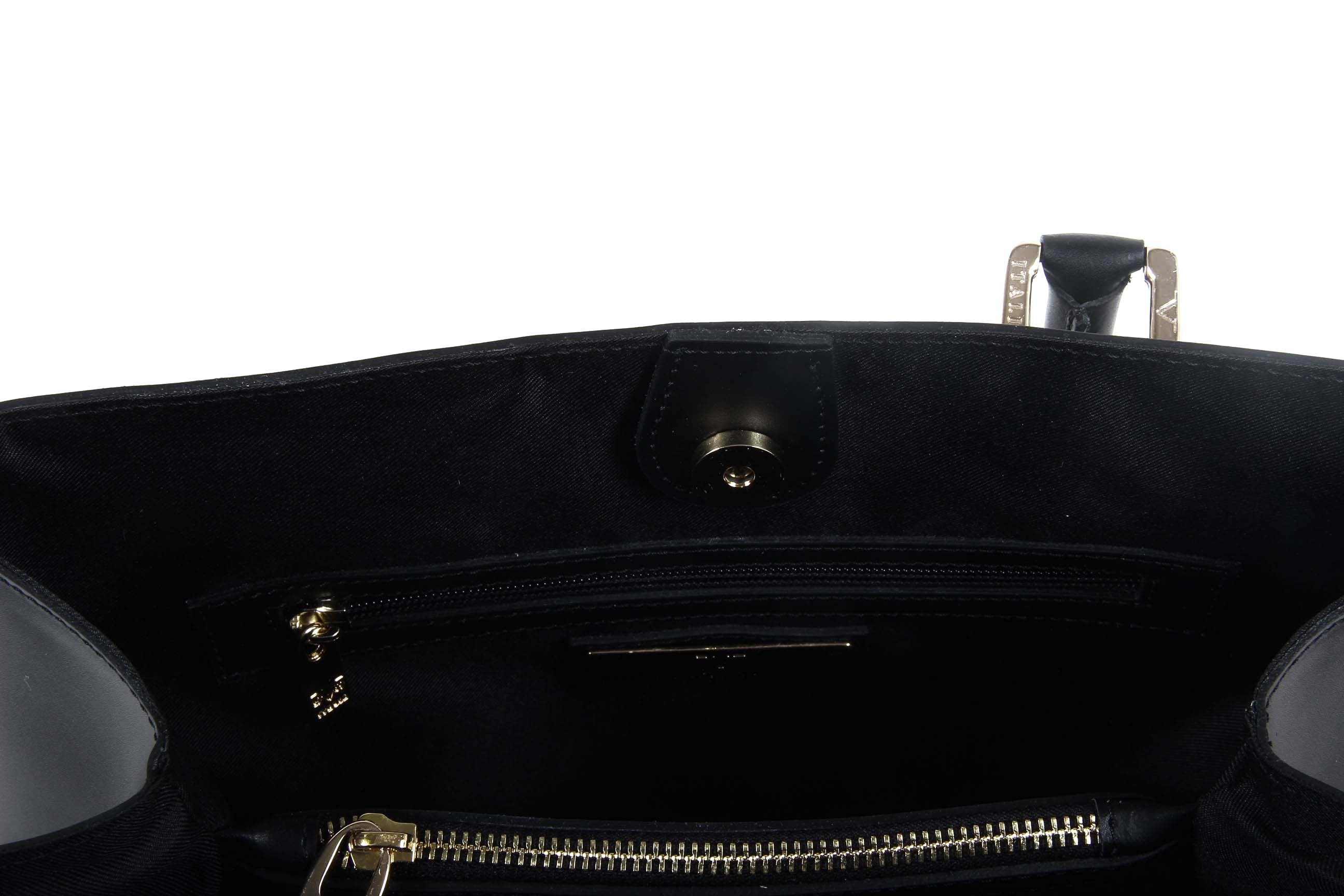 Bolso de mano para mujer V 1969 Italia G550-52 RUGA NERO