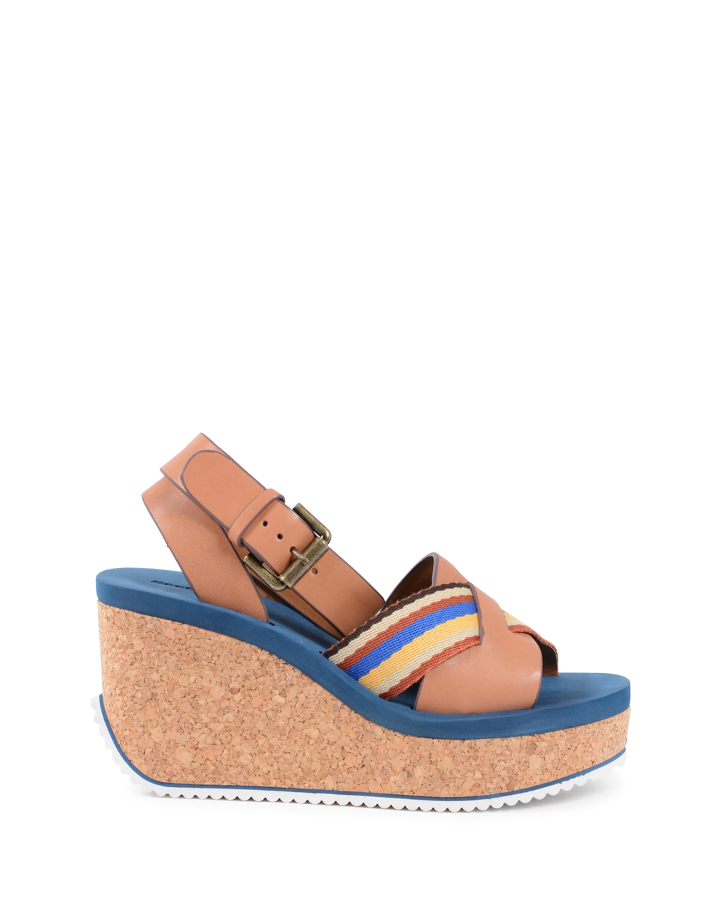 ChloÃ¨ Womens Wedge Sandal Multicolor SB30144 CUOIO MULTI