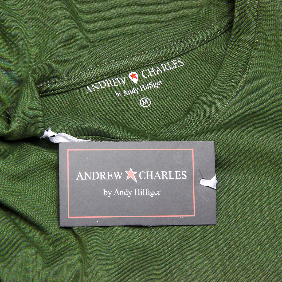 Camiseta Andrew Charles para hombre, manga corta, cuello redondo, verde, KEITA