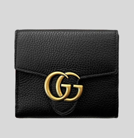 Cartera de cuero con el logotipo de GG