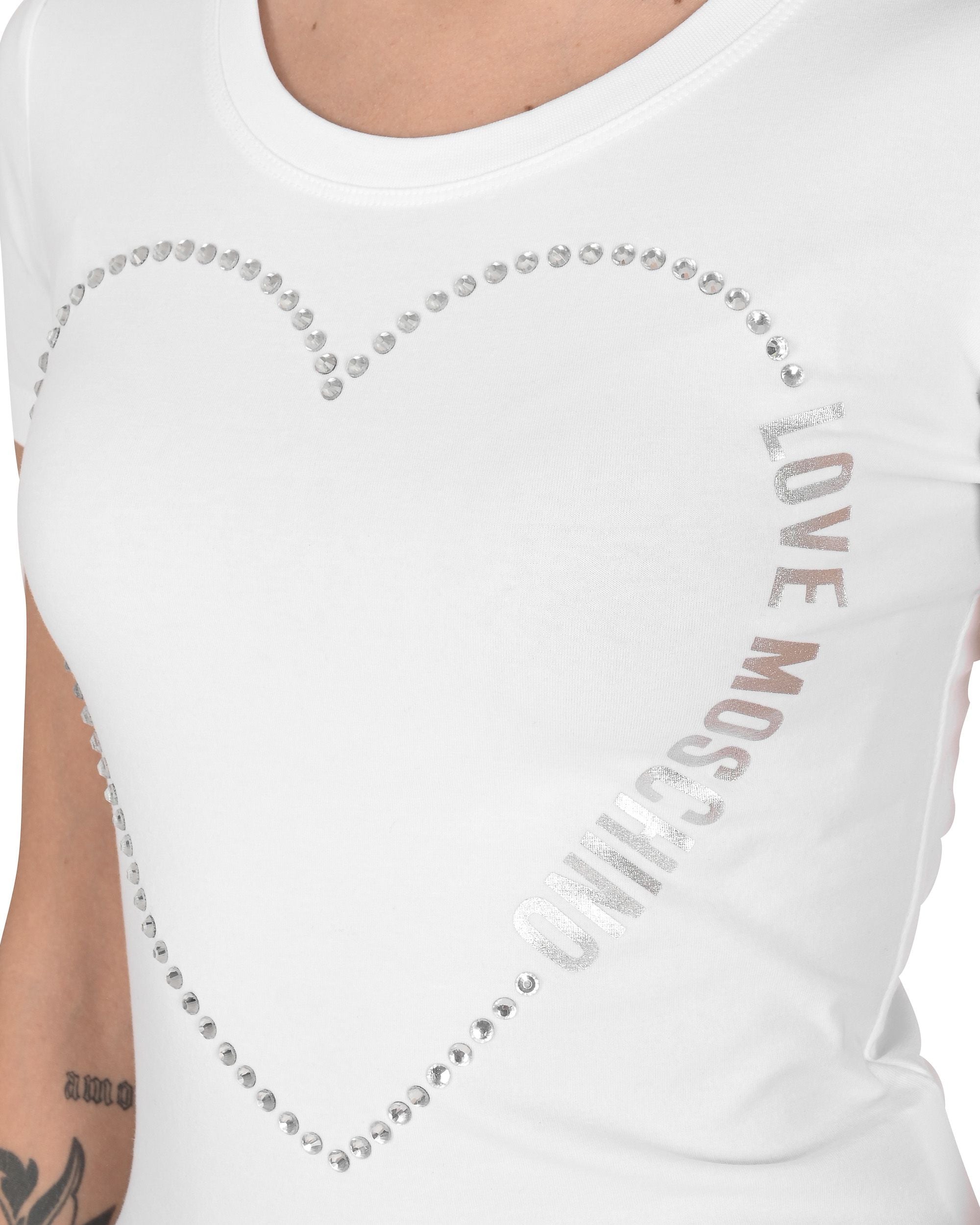 Camiseta de mujer Love Moschino W 4 H19 09 E 2264 A00 BLANCO ÓPTICO