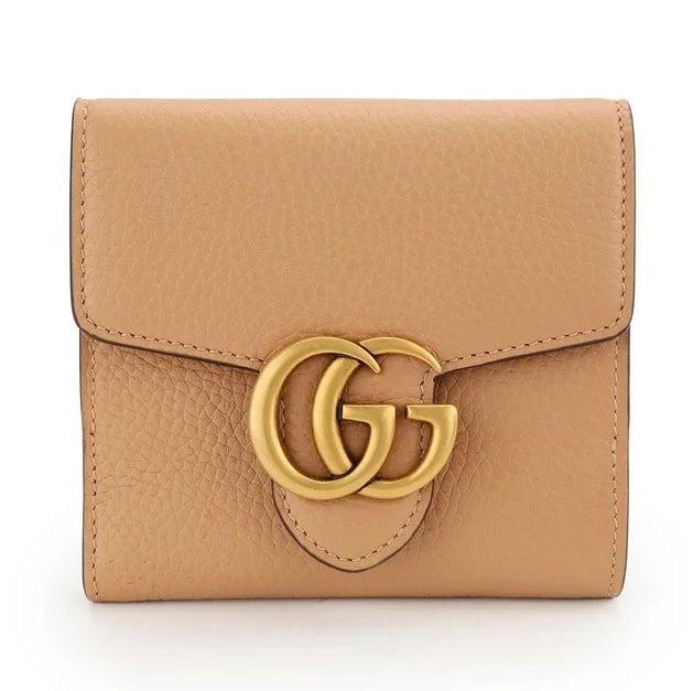 Cartera de cuero con el logotipo de GG