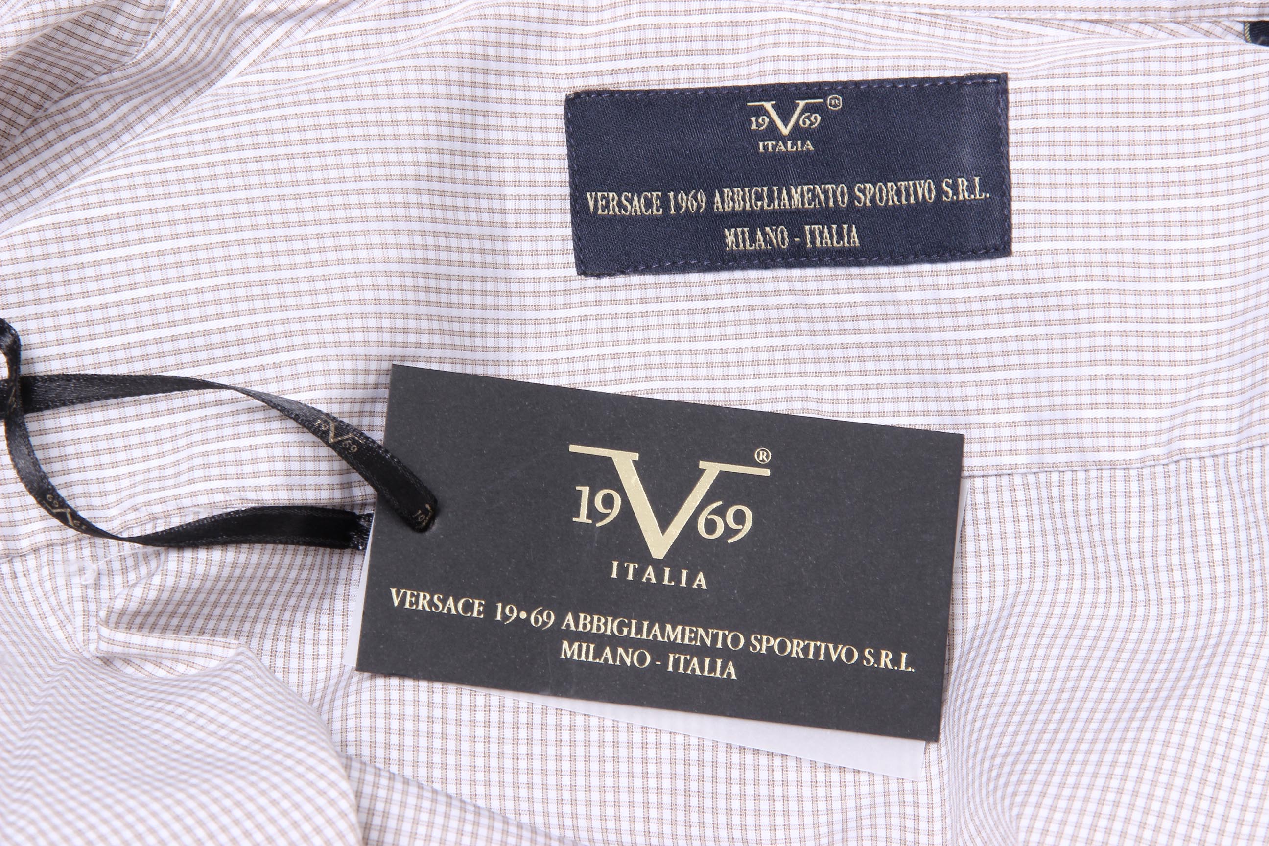 Camisa clásica moderna de corte italiano para hombre V 1969, talla 377, VAR. 213