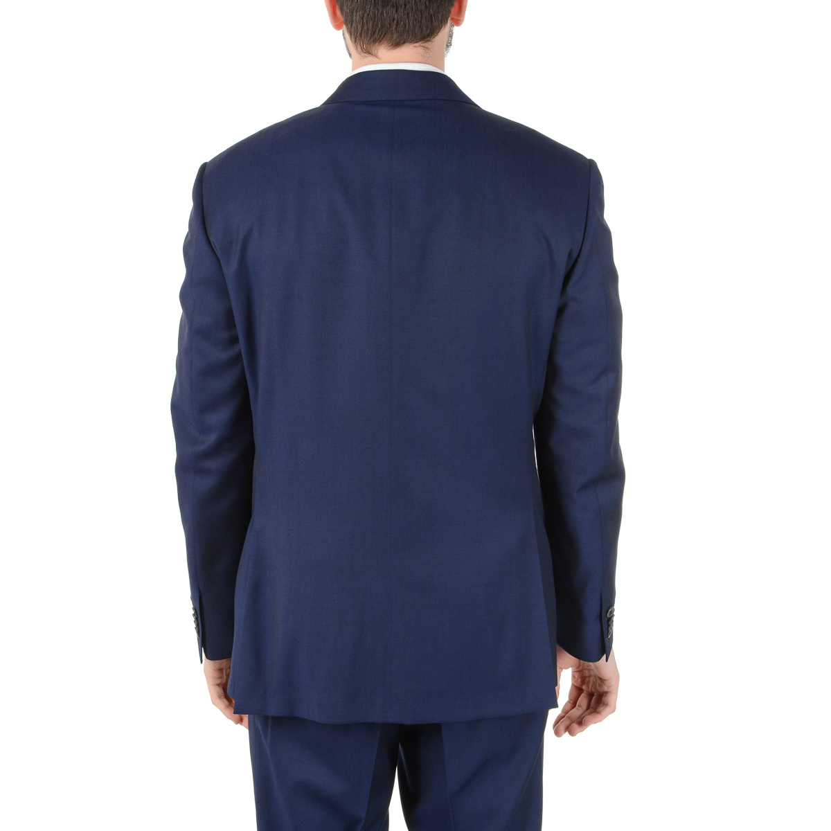 Corneliani Mens Suit Long Sleeves Blue Super 110's