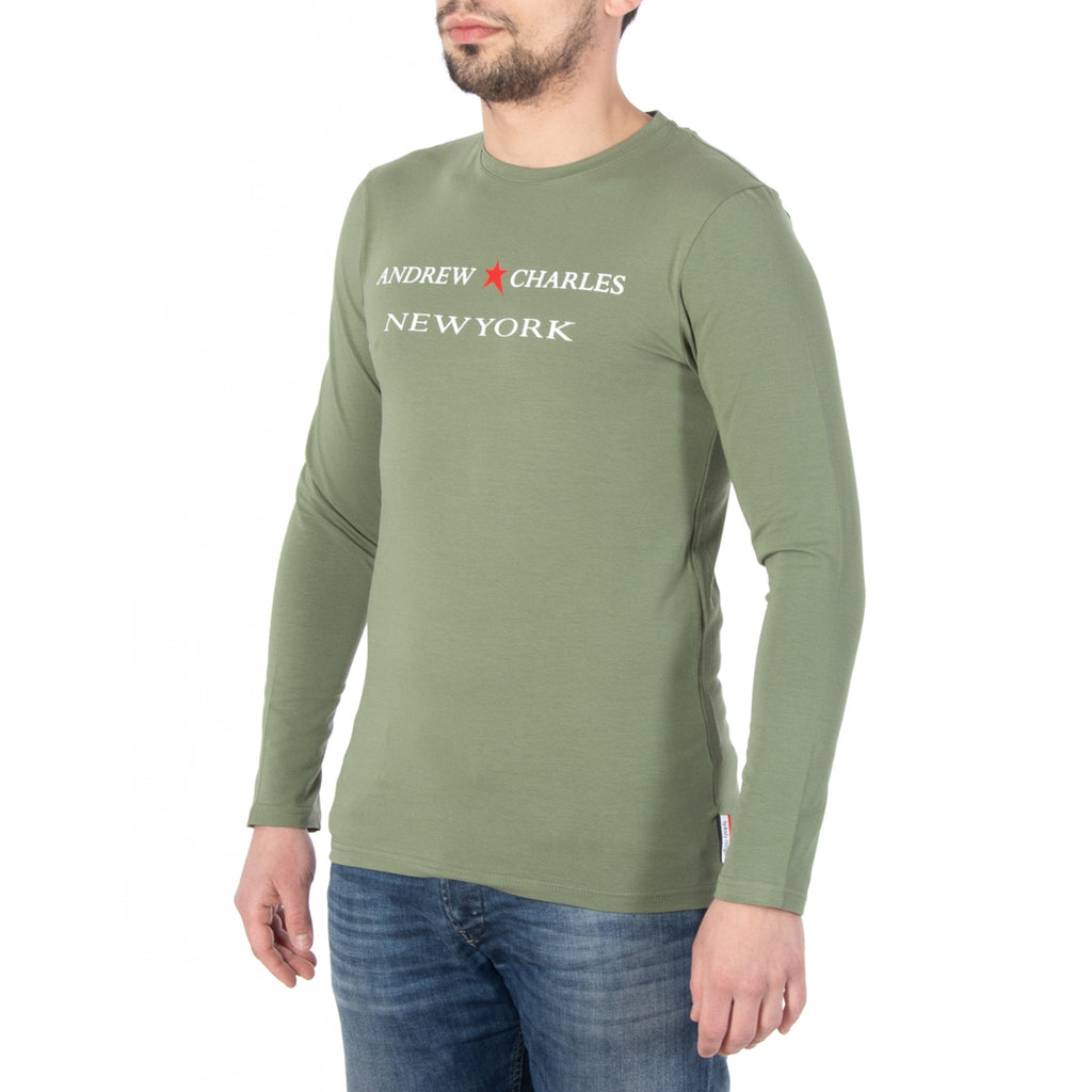 Camiseta de manga larga para hombre Andrew Charles By Andy Hilfiger TS160 031002 SELMA GREEN 003